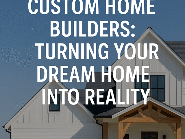 Custom Home Builders: Turning Your Dream Home Into Reality